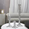 Modern Minimalist Electroplated Silver Resin Candle Holder, Centerpiece of Living Room Dining Table, Home Decoration Ornament
