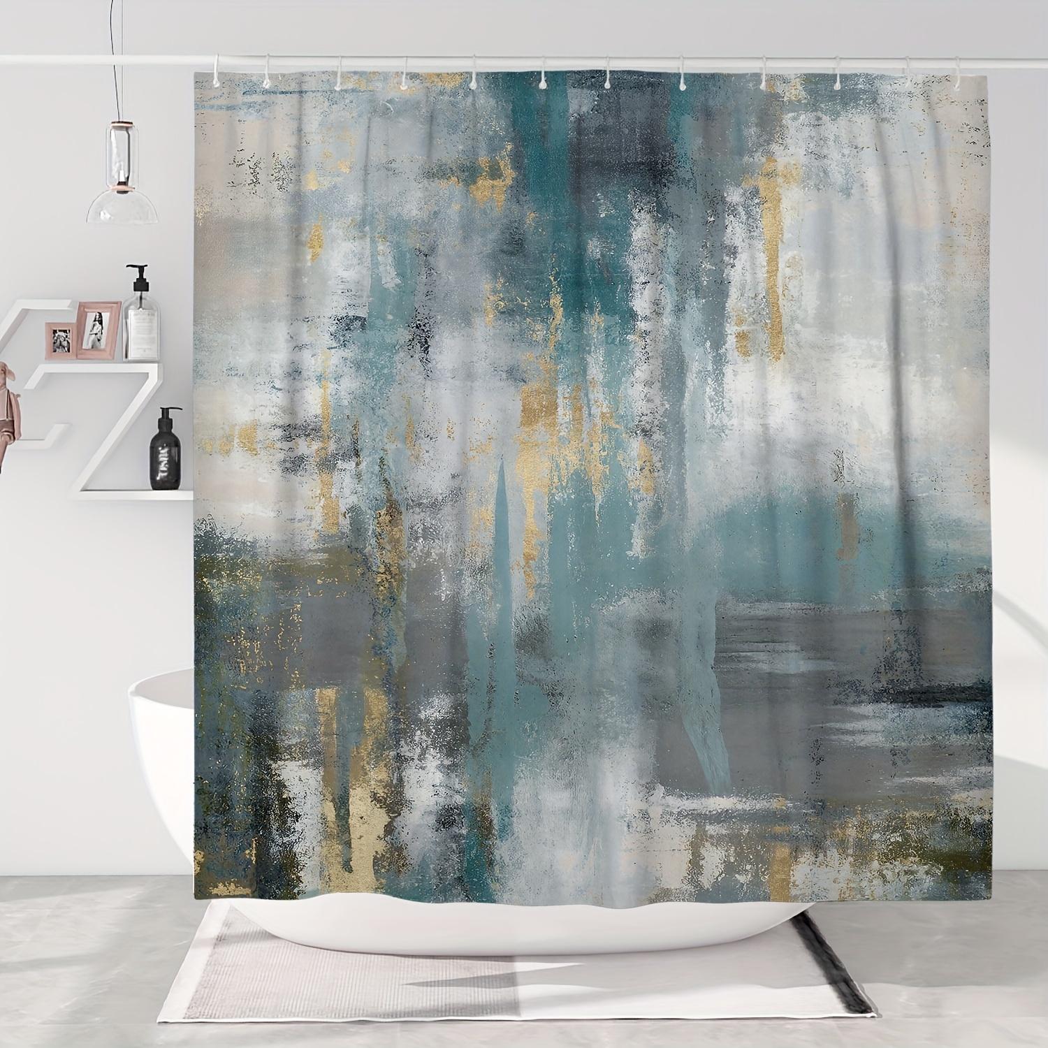 

Elegant Abstract Art Waterproof Shower Curtain – Perfect For Adding A Modern And Sophisticated Touch To Your Bathroom Decor W60H190(CM)-1 Pcs