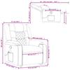 Massage Recliner with Relax Function Artificial Leather Cream