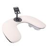 Nail Arm Rest for Nail Tech with Phone Holder U Shaped Manicure Hand Rest Tilted for Salon Home Use White