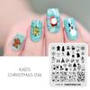 kads Nail Art Stamping Template Christmas 036 Snowman Image Nail Stamp Stencil Plate