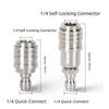 MotherType Stainless Steel Self Locking 1/4 Quick Connect Male To Female Connector for Secure Fastening Applications