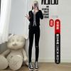 Ripped Magic Pants Women's Black High Waist Nine Points Small Feet Denim Tight Spring and Summer New Models Show Tall and Thin Beggar