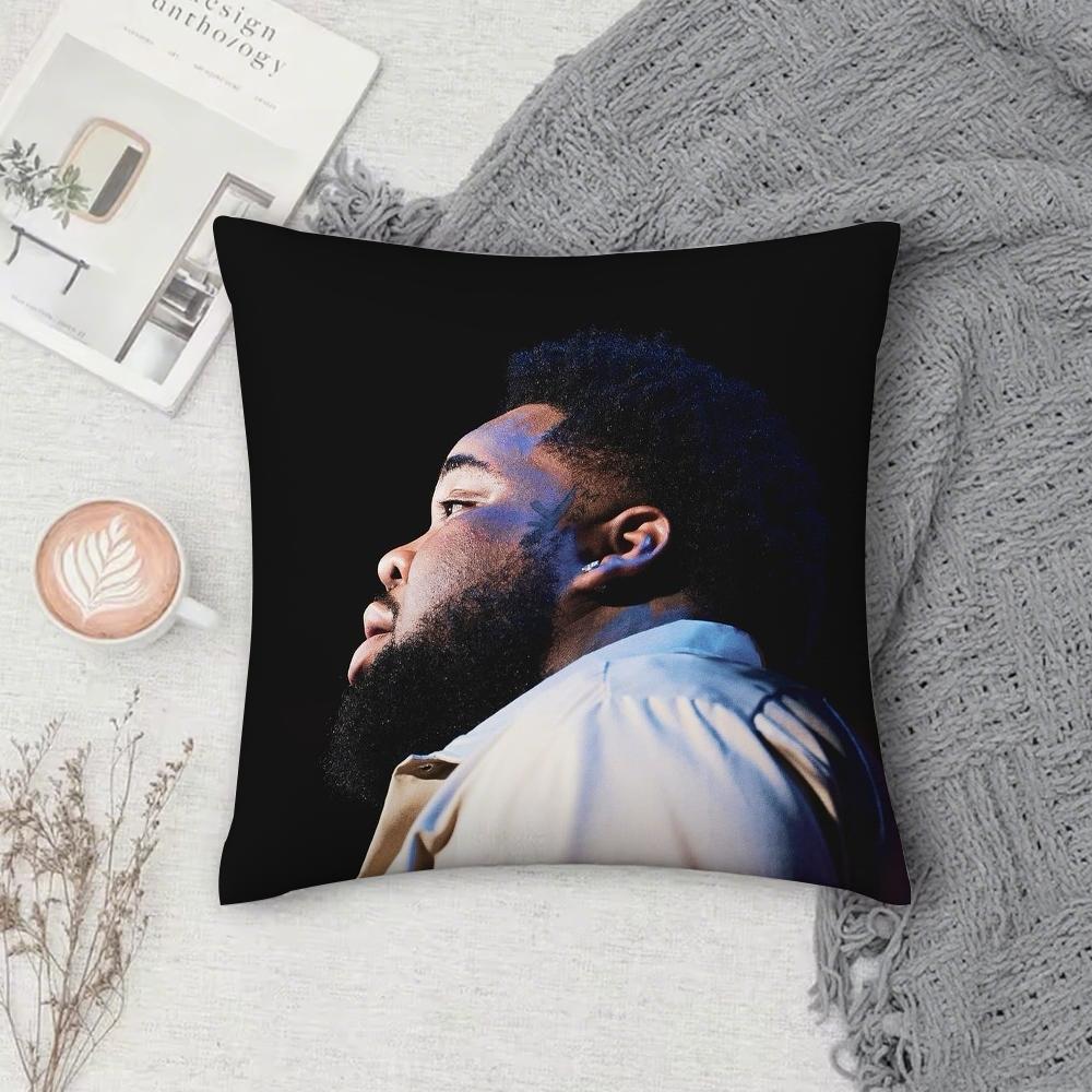 Rapper Rod Wave Last Lap Pillow Case Square Double-Sided Printing Short Plush Sofa Cushion Cover Bedroom Bedside Pillow 12x12Inch