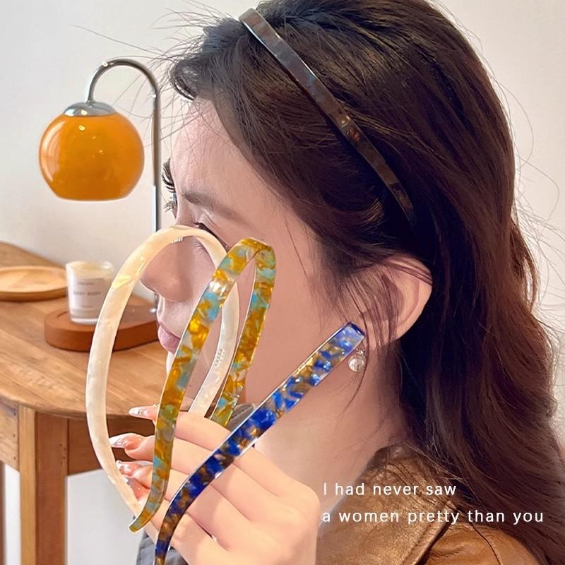 New Luxury Acetic Acid Print Hairbands For Women Sweet Hair Ornament Premium Sense headband Hair Hoop Fashion Hair Accessories