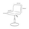 Fashion Short Back Jacquard Bar Chair Cover Elastic Stretch Seat Chair Cover Solid Color Slipcover Dust Cover Banquet Dining