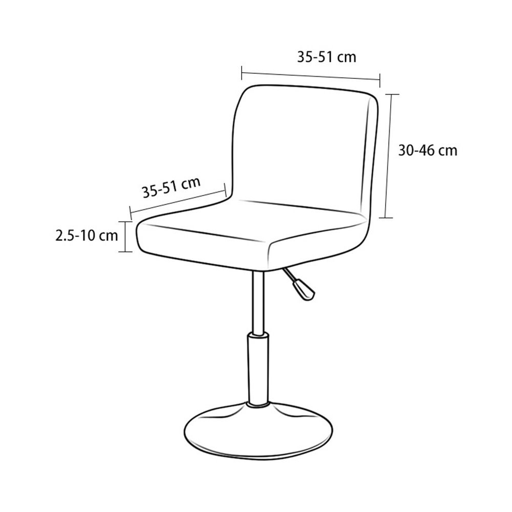 Fashion Short Back Jacquard Bar Chair Cover Elastic Stretch Seat Chair Cover Solid Color Slipcover Dust Cover Banquet Dining
