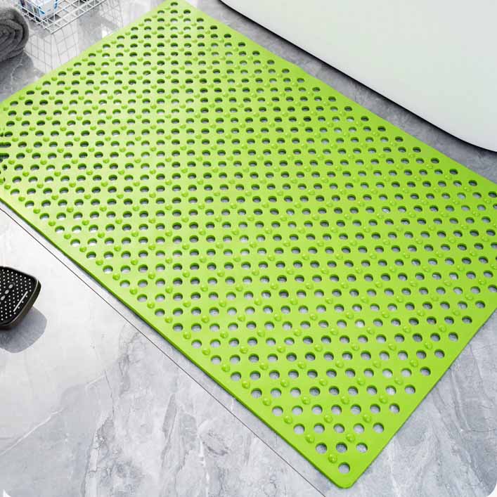 TPR Non-Slip Bath Mat with Suction Cups Shower Bathtub Mat Anti-Fatigue Bathroom Floor Mat Massage Foot Pad