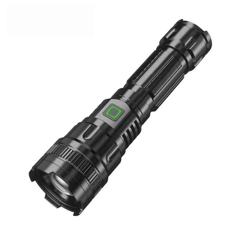 Ultra Bright Flashlight XHP360 LED Zoomable Spotlight Long Range Emergency Torch USB-C Rechargeable Detachable 18650 Battery