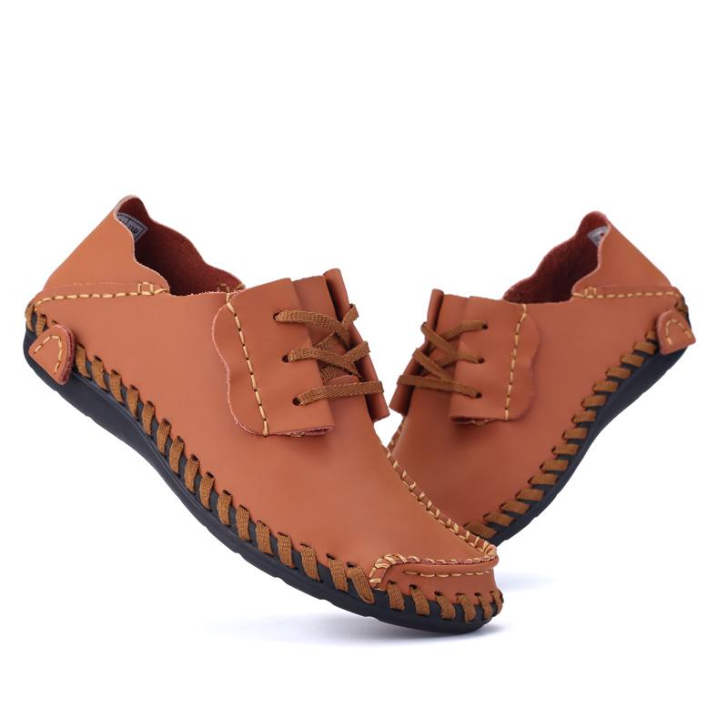 Men’s Moccasins Loafer Driving Comfort Flats Casual Lacing Plus Size Leather Shoes for Men Over Sized