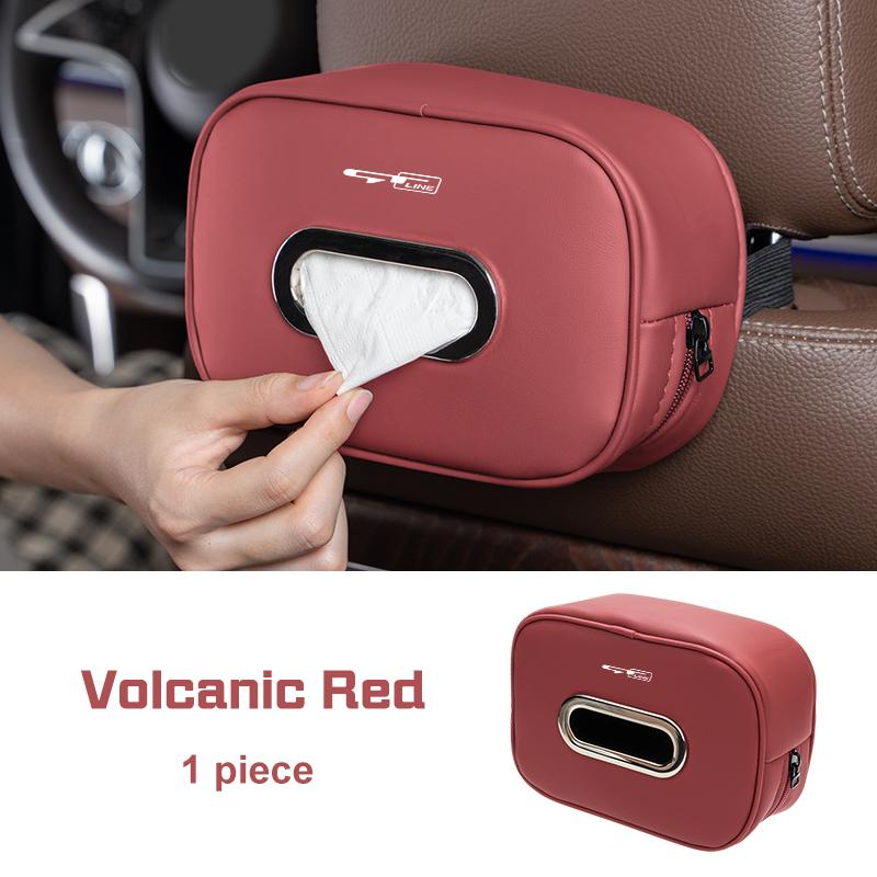BBDS7 Microfiber Leather Car Tissue Box For KIA Rio K5 K2 K3 Sportage Ceed Sorento Picanto Stinger Soul GT Line Seat Back Storage Bag