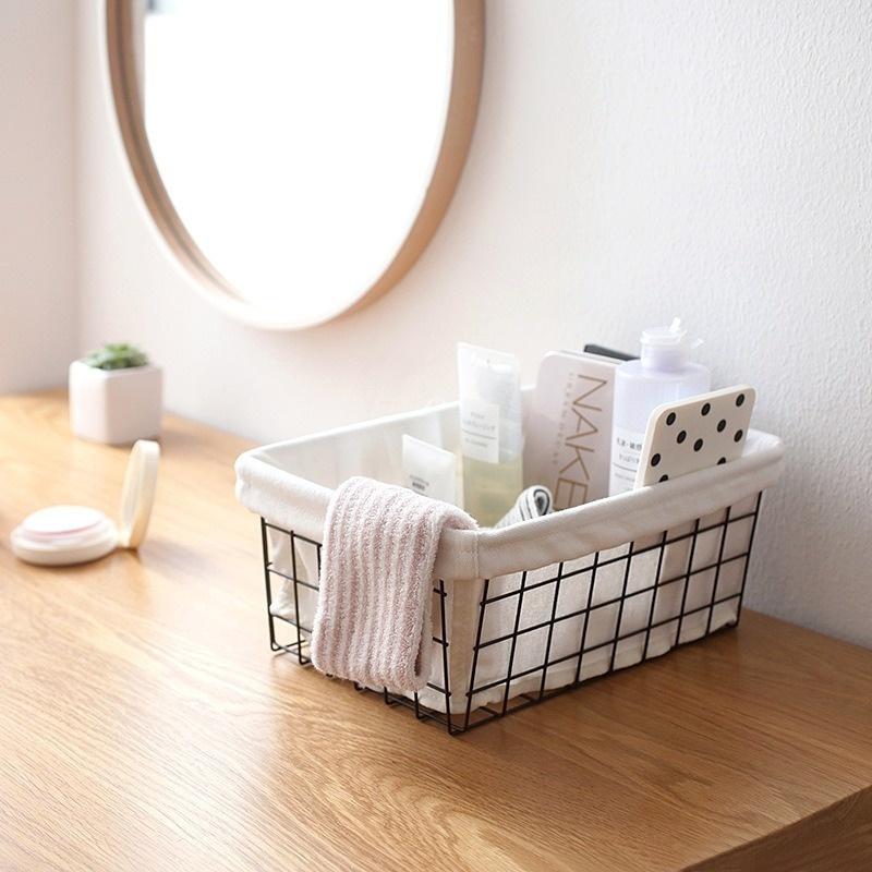Coș de depozitare din fier forjat japonez, Coș de depozitare pentru birou, Coș de depozitare pentru bucătărie, Cutie de depozitare pentru baie