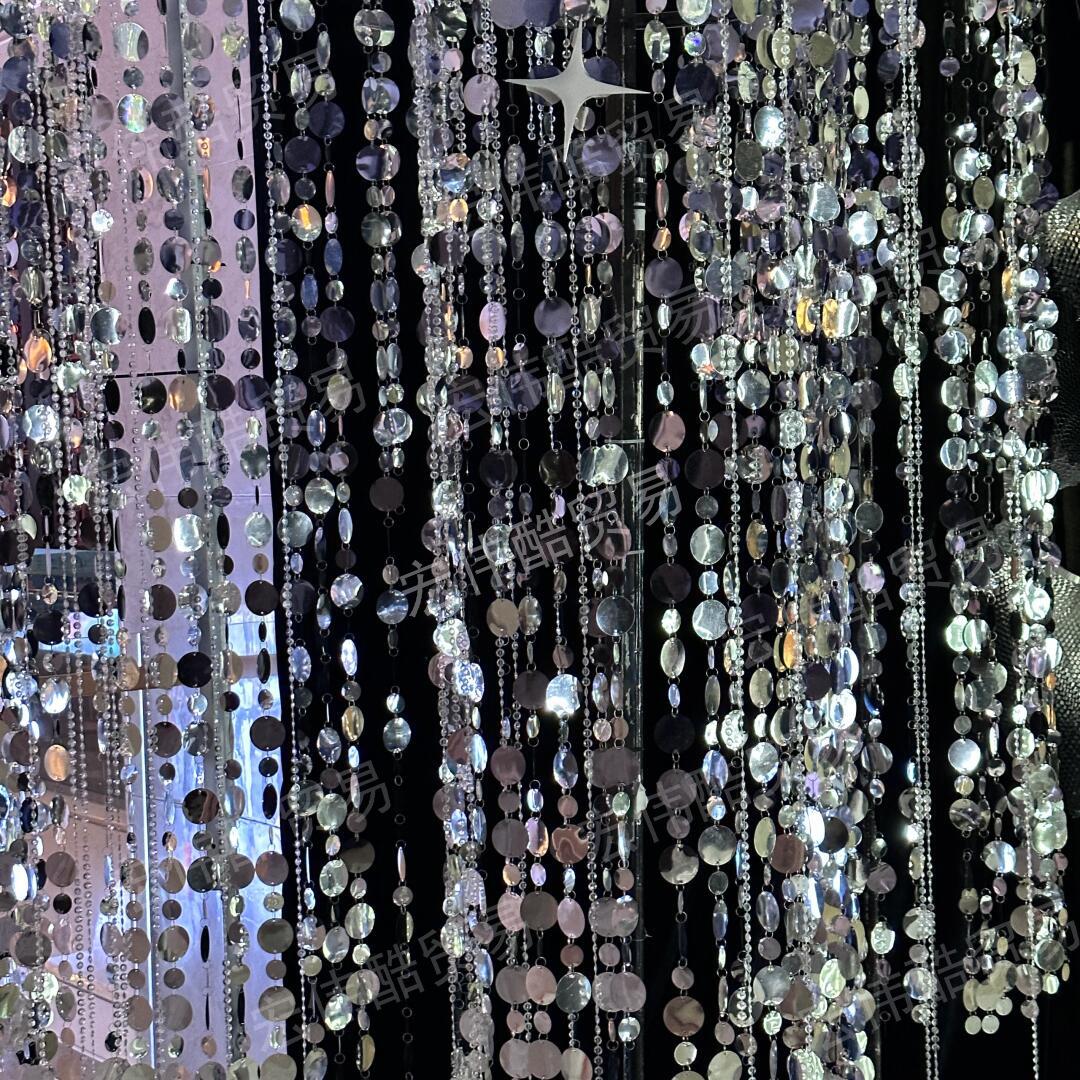 Korean-Style Silver Round Sequin Hanging Wedding Decorations Default