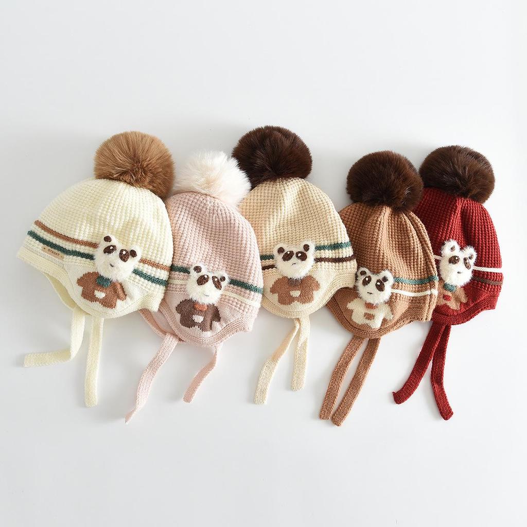 Baby Knit Hat: Cute, Warm, Windproof Ear Protection for Autumn & Winter