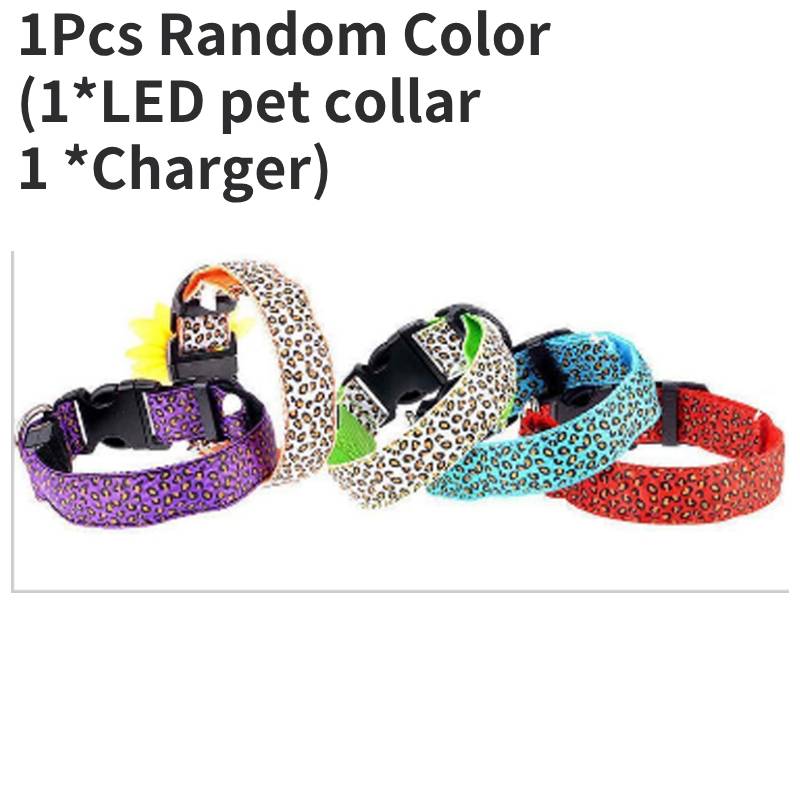 

Led Pet Collar Usb Charging Luminous Nylon Material Convenient Practical And L