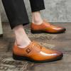 Fashion Fashion Woven Design Oxford Shoes Business Pointed Formal Leather Shoes Brogue Lace Up Moccasin Brown Black Wedding Shoes