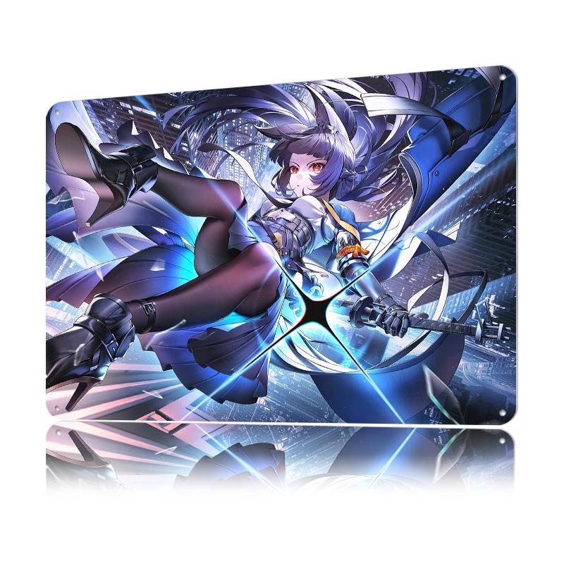 Hoshimi Miyabi Zenless Zone Zero Metal Poster Custom Wall Art Retro Vintage Tinplate Signs for Man Cave Office Decoration Gaming