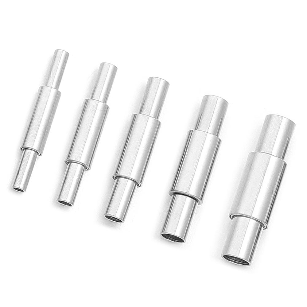 1Pc Stainless Steel Screw Clasps Leather Cord End Connector End Caps For Jewelry Making DIY Necklace Bracelet Accessories