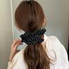 Soft and Sweet Style, Large Pleated, Big Polka Dot, Large Intestine-shaped Hairband for Tying Hair.