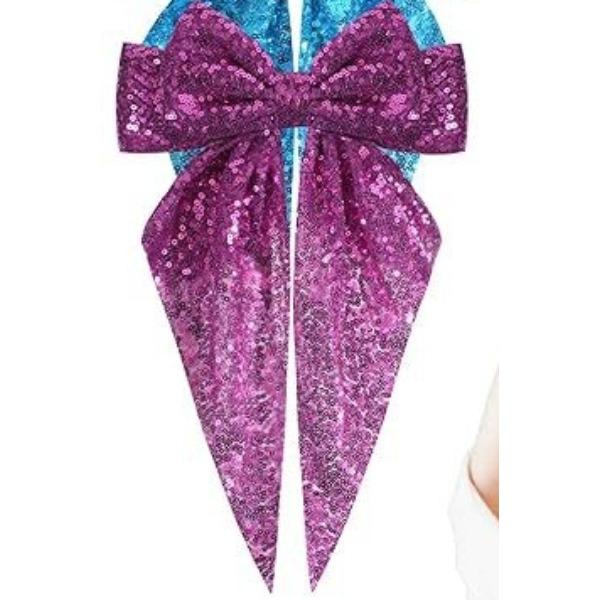 Mode Pailletten Schleife Haarspange Mesh Band Haarnadel Elegant Weihnachten Neujahr Party Haaraccessoires