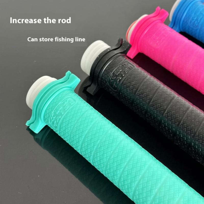 .Fishing Rod Cover Anti-Slip Soft Grip Universal Fishing Rod Sleeve Shock Absorption Elastic Rod Handle Protector Fishing Gear
