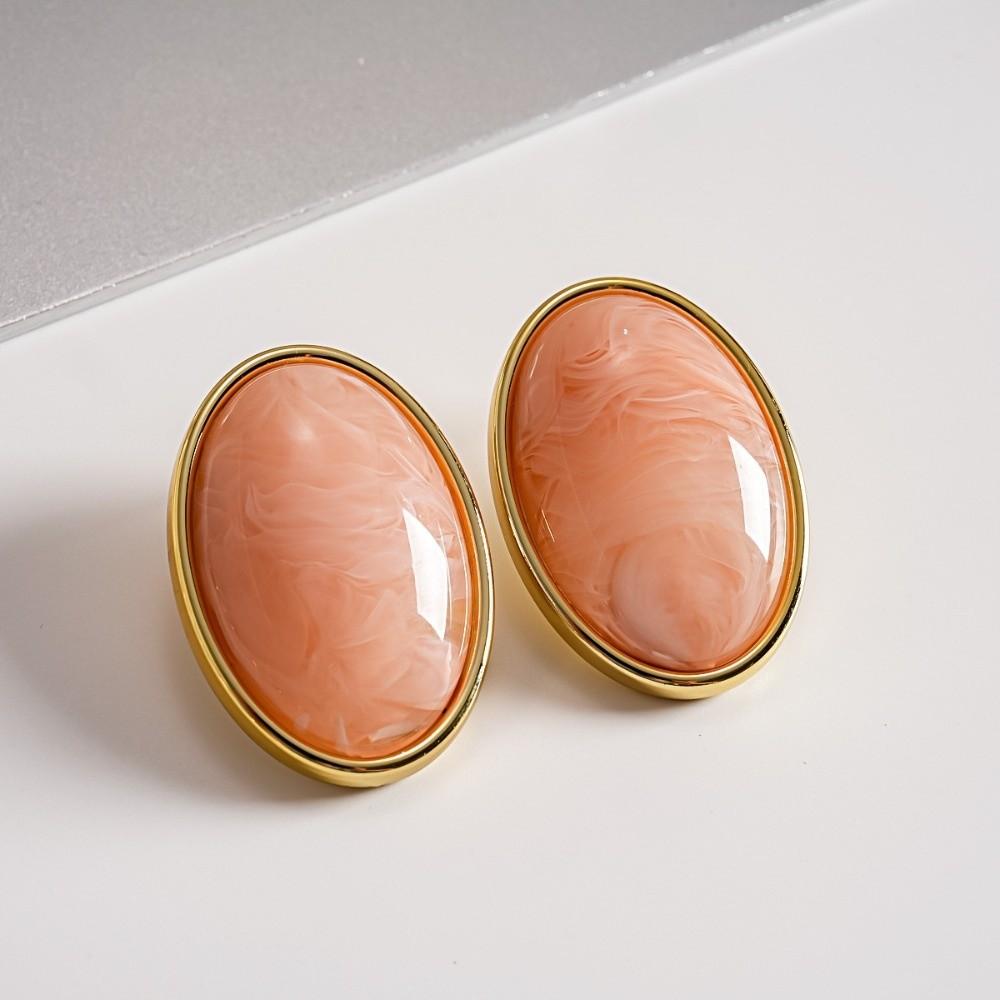 Smooth Surface Resin Dangle Earrings Geometric Stud Earrings Vintage Women Earrings  For Women