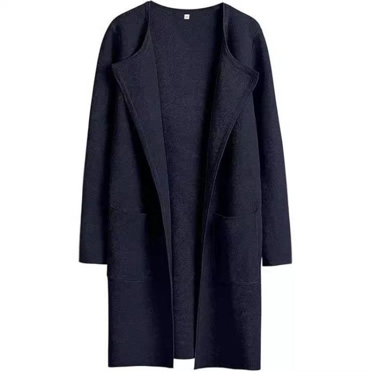 Autumn Winter European American Women Casual Comfortable Coat Lapel Woolen Coat New S