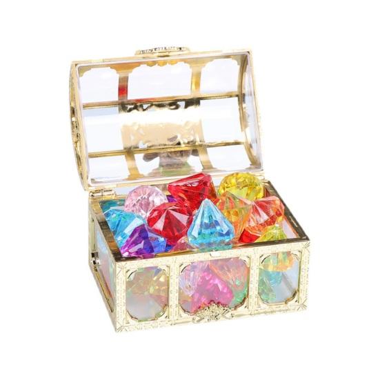 1 Σετ Παιχνίδια με Στρας Λεία Επιφάνεια Τεράστιες Εκπλήξεις Χαριτωμένα Σχήματα Εξαιρετική Εμφάνιση Χωρίς Ξεθώριασμα Σκηνή Ακρυλικό Σεντούκι Θησαυρού Πριγκίπισσας Παιχνίδι