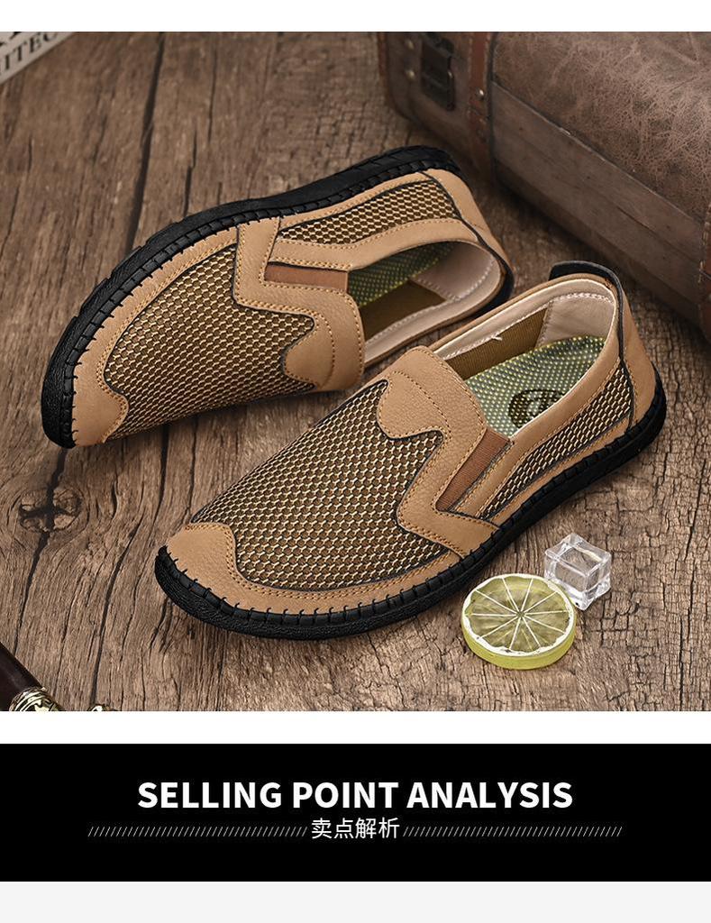 2023 Men's Breathable Mesh Slip-On Loafers: Soft Sole, Casual & Stylish