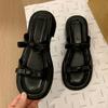 Evening Breeze Gentle Slippers Women's 2025 Summer New French Silver Sandals Seaside Beach Thick Heel Bow Women's Shoes