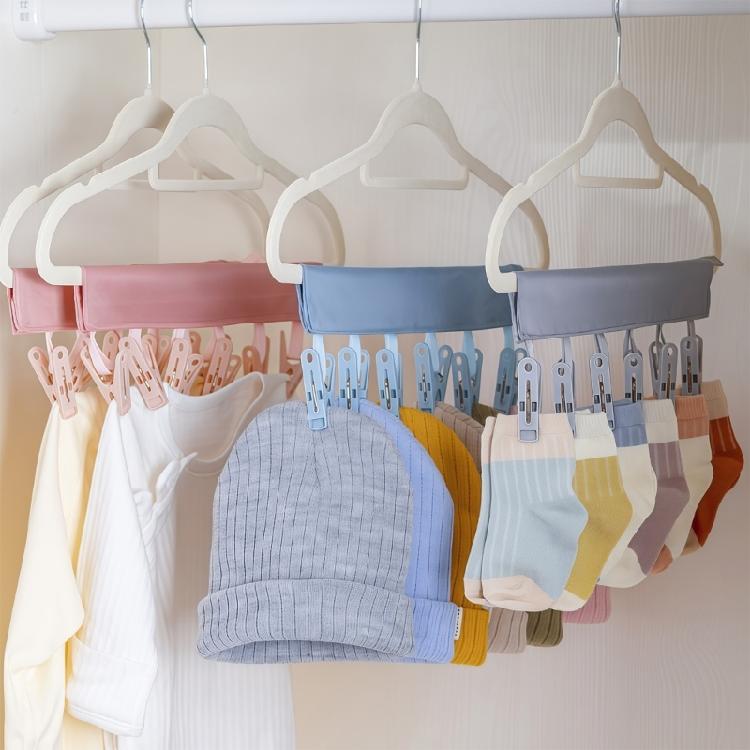 Travel Laundry Hanger Set for Underwear and Towels, 3 Pack Clothes Hangers for Small Space Bathroom Drying Use