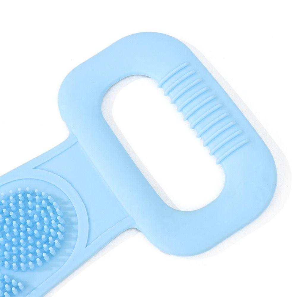 Blue Bath Brushes Bathroom Supplies Silicone Brush Double-Sided Bath Towel Body Scrub Scrubbers