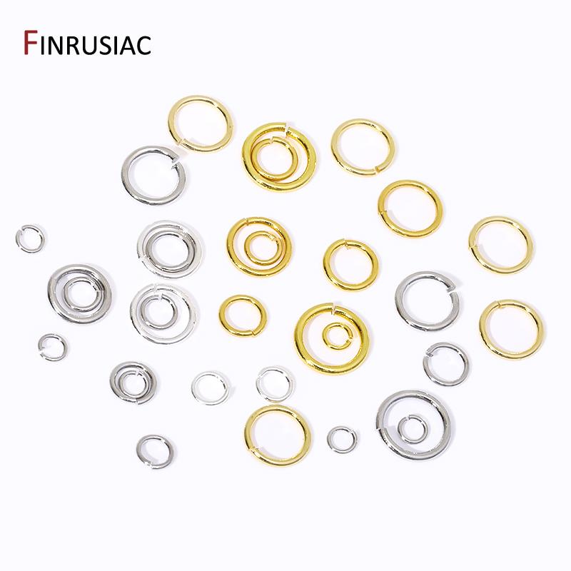 Wholesale 14K/18K Gold Plated Brass Open Jump Rings Split Rings Connector Rings For DIY Fashion Jewelry Making Findings