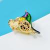 New Multicolor Robin Bird Brooch Pins High Quality Enamel Animal Brooches For Friends Christmas New Year Jewelry Gifts