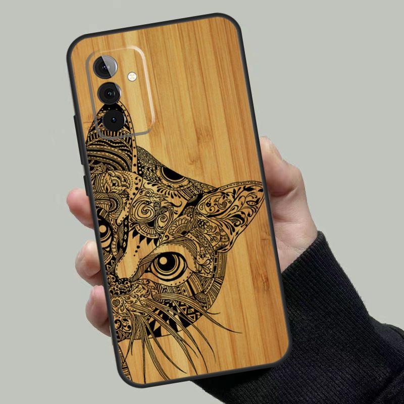 

Natural Bamboo Wood Animal Print Case For Samsung Galaxy A56 A36 A16 A33 A13 A23 A52 A32 A12 A54 A34 A14 A53 A15 A35 A55 A17 Samsung A13 4G