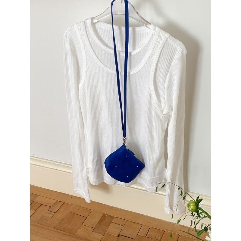 Hals-Wechselbeutel einfarbig Nischendesign Lippenstift Schlüsseltasche modisch vielseitig weiches Leder Mini kleine Tasche Frauen