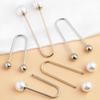 Zinc Zinc Alloy U-shaped Double Head Brooch Removable  Simple   Trousers Accessories