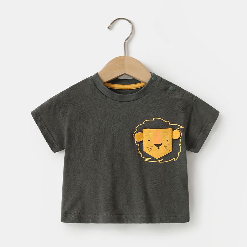 Casual Short-sleeved T-shirt Summer Boys Girls Baby Children Summer Children's Clothing Tops