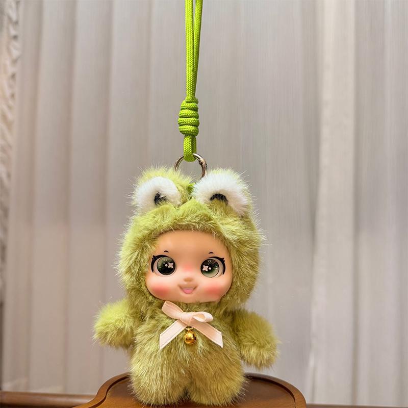 Cute Family Series Animals Vinyl Face Plush Forest Doll Pendant Backpack Decoration Gifts