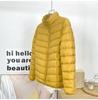 Autumn and winter new lightweight down jackets for women, white duck down short stand-collar down jackets for women