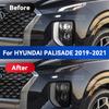 For HYUNDAI PALISADE 2019-2021 Car Headlight Black TPU Protective Cover Film Front Light Tint Change Color Sticker Accessories