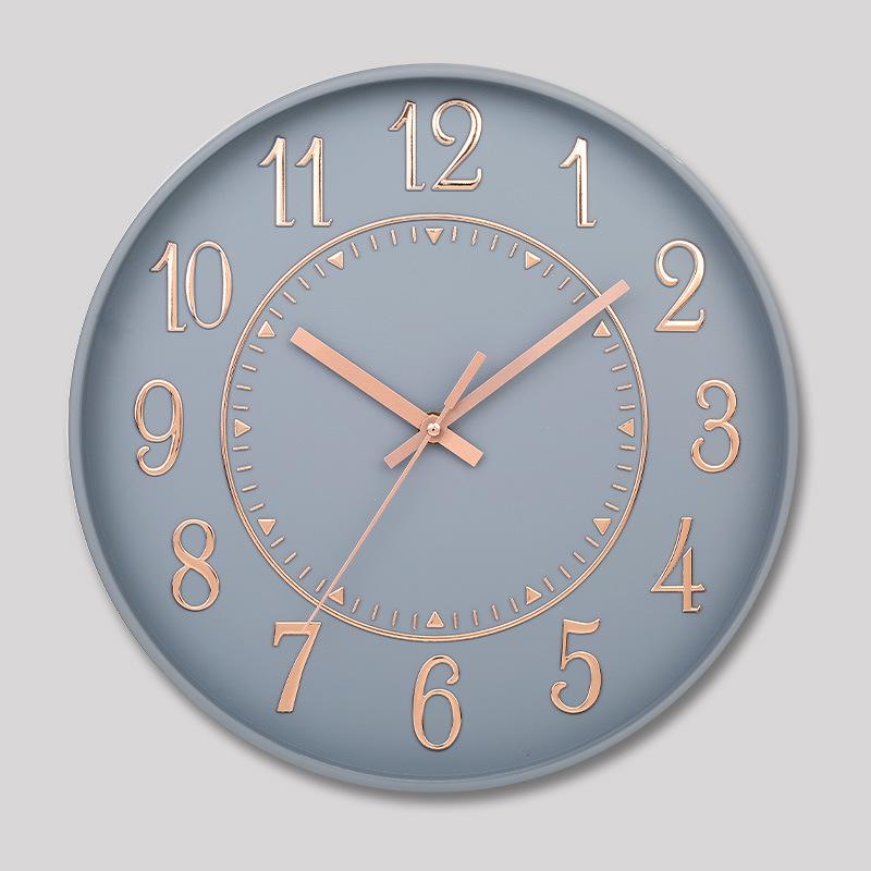 12 Inch 30CM Silent Wall Clock, Creative and Fashionable, Three-dimensional Digital Minimalist Clock for Home Living Room