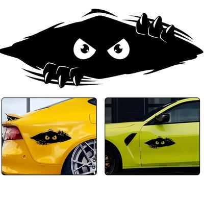 Calcomanías de monstruo de barro asomándose y pegatinas creativas y divertidas para parachoques para fans y amantes de los dibujos animados, de alta calidad para coches, camiones, motocicletas