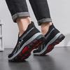 Men'S Breathable Mesh Sneakers, Slip-On Athletic Shoes, Solid Color Fabric Upper, Rubber Sole, Round Toe, Low Top, Casual Sports Style