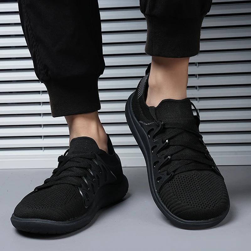 Fashion 2024 Wide Toe Barefoot Flats Shoes For Men 2024 Summer Breathable Men's Minimalist Shoes Wide Toe Casual Walking Sport Shoes
