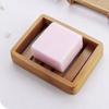 Jabonera de almacenamiento, soporte para jabón, color madera, 10 x 8,7 x 2,2 cm