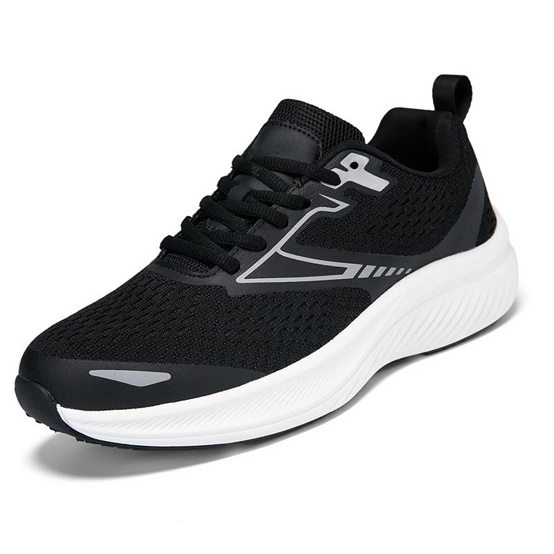 

Mens Running Shoes 2026 New Breathable Mesh Sneakers Professional Cushioning Field Training Lightweight Tennis Shoes for Men 44 чорний