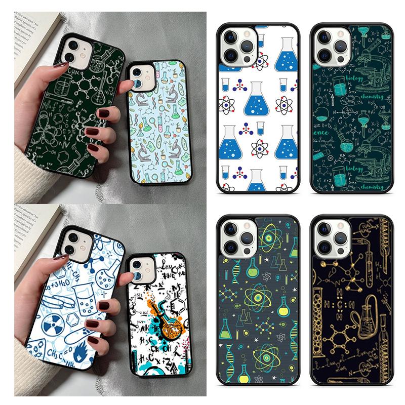 Vintage Seamless Chemistry Laboratory Phone Case For iPhone 17 Air 13 12 Cover For Apple 14 15 16 Pro Max Plus SE