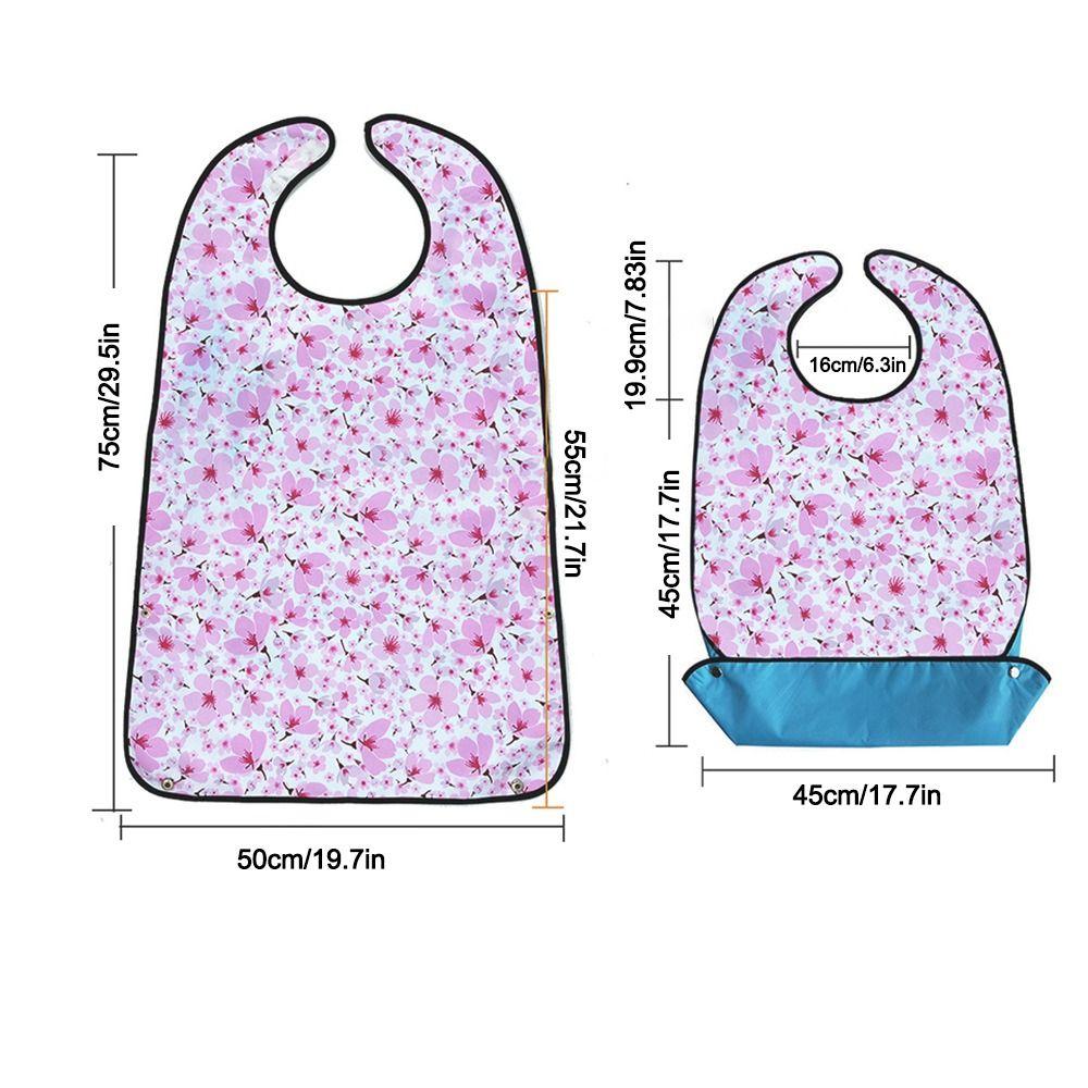 Washable Adult Bib Waterproof Elderly Care Bib Adult Care Clothing Protector  Meal Assistance