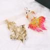 Adorable Enamel Goldfish Brooch Alloy Lapel Pin Stylish Jewelry Accessories for Women Hats Bags Jackets Fashion Gift